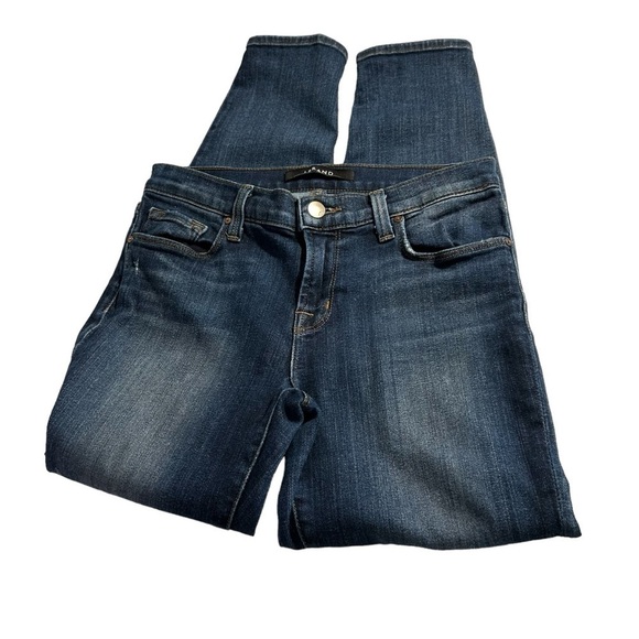 J Brand Dark Wash Distressed Skinny Jeans Sz 26 - Picture 3 of 11